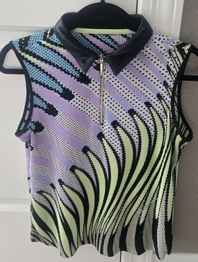 JAMIE SADOCK. Colorful Scrunchie Sleeveless Top. Fits Up To 44" @ Chest. EUC!
